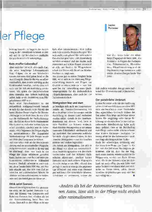 Vorschauseite 2: Umbrüche im Leben und der Pflege