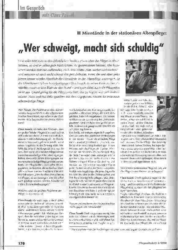 Vorschauseite 1: Wer schweigt, macht sich schuldig