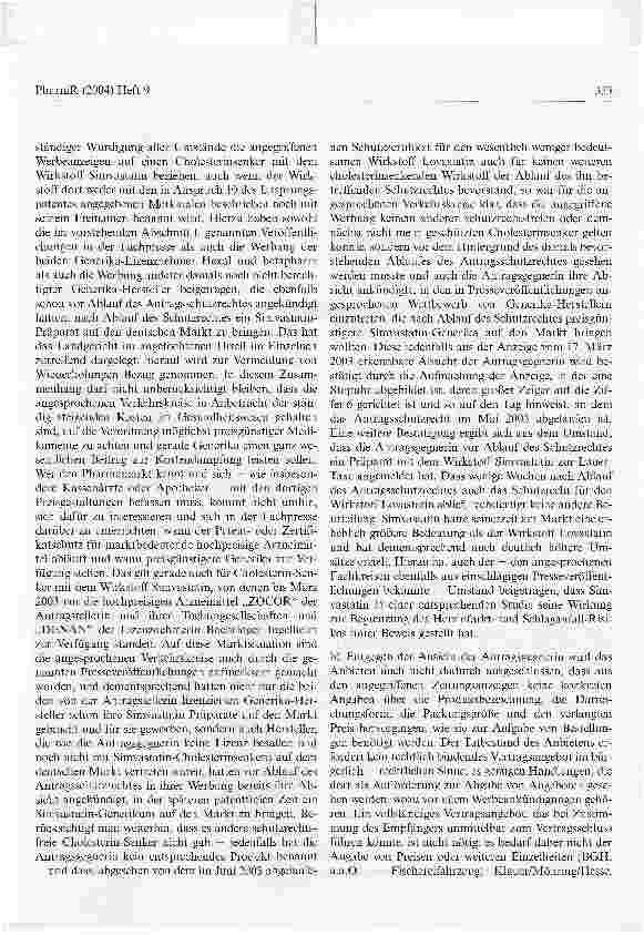 Vorschauseite 4: Zur Zuverlässigkeit von sogenannten Pre-Marketingmaßnahmen von Generikafirmen vor Patentablauf