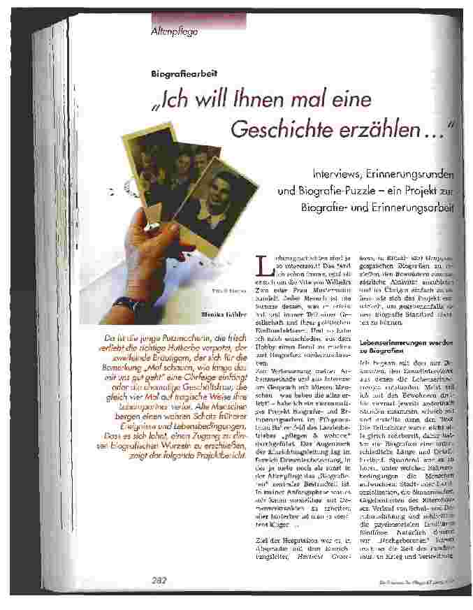 Vorschauseite 1: Ich will Ihnen mal eine Geschichte erzählen. ..