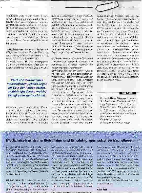 Vorschauseite 4: Lebenserhaltung und Lebensqualität