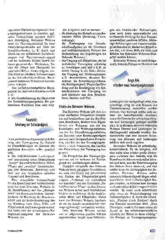 Vorschauseite 4: Selbständig, aber nicht allein Betreutes Wohnen im Alter