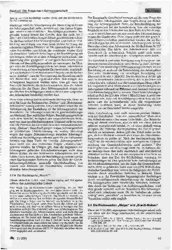 Vorschauseite 4: Die Frage nach Schwangerschaft