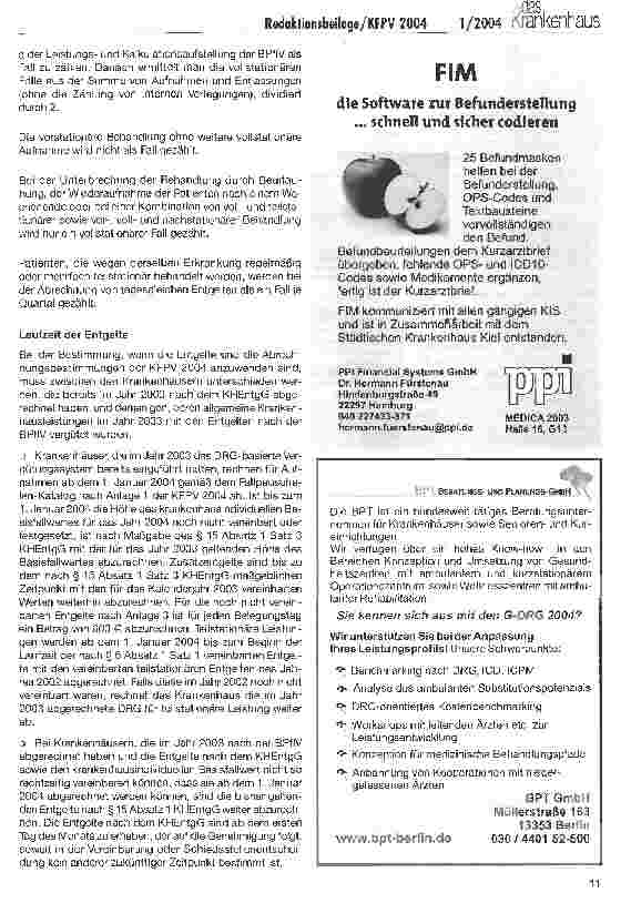 Vorschauseite 6: Abrechung nach der KFPV 2004