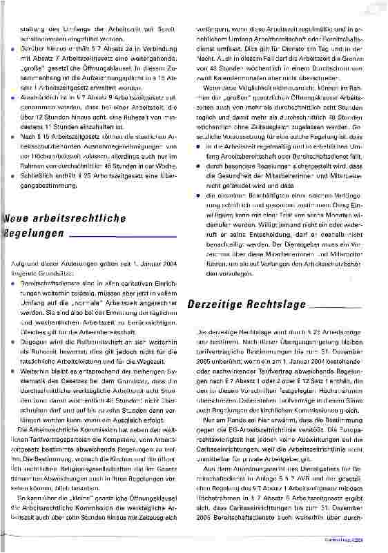 Vorschauseite 3: Bereitschaftsdienst ist Arbeitszeit Das neue Arbeitszeitgesetz