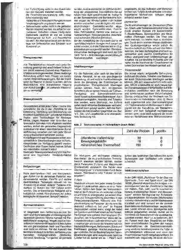 Vorschauseite 2: Praktische Hygiene im Krankenhaus, Hygienemaßnahmen im physikalischen Therapiebereich