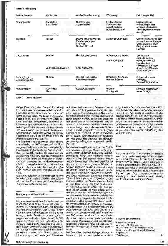 Vorschauseite 3: Praktische Hygiene im Krankenhaus, Hygienemaßnahmen im physikalischen Therapiebereich