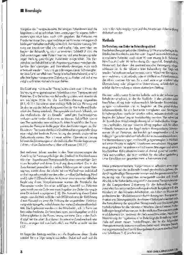 Vorschauseite 2: Individuelle Therapieziele in der ergotherapeutischen Behandlung hirngeschädigter Patienten