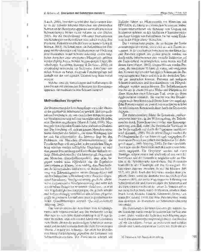 Vorschauseite 2: Das Leben mit Schmerzen meistern -ältere Frauen als Expertinnen im Umgang mit chronischen Schmerzen des Bewegungsapparates