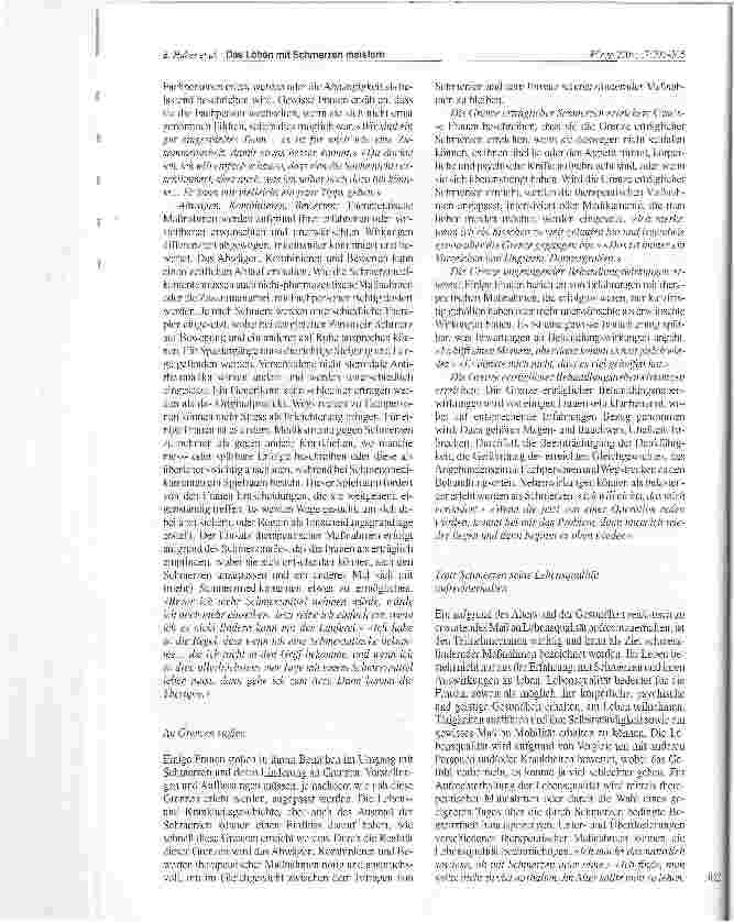 Vorschauseite 6: Das Leben mit Schmerzen meistern -ältere Frauen als Expertinnen im Umgang mit chronischen Schmerzen des Bewegungsapparates