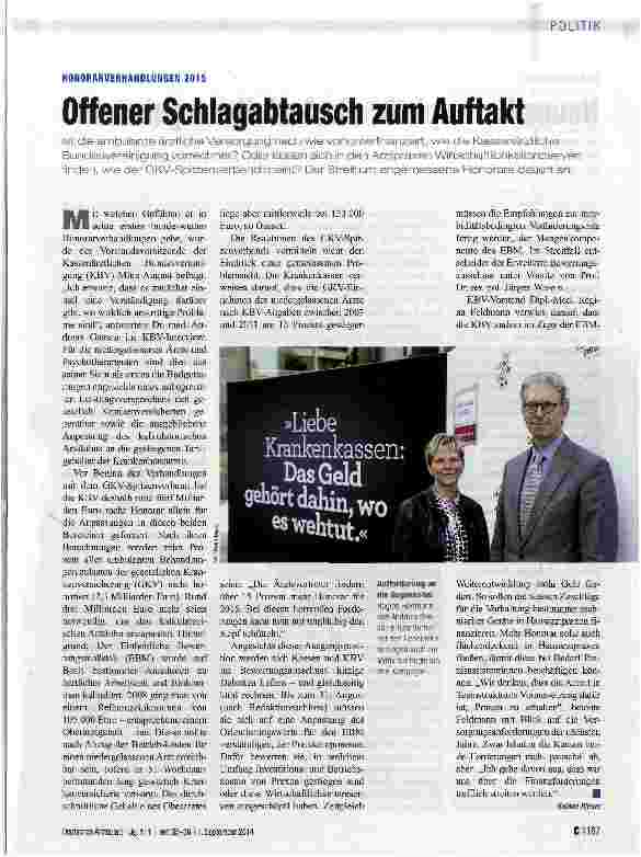 Vorschauseite 1: Offener Schlagabtausch zum Auftakt