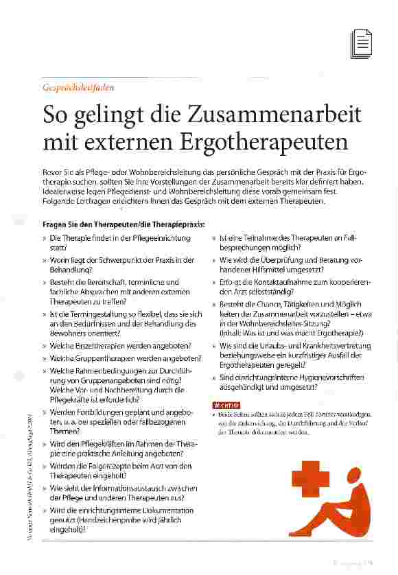 Vorschauseite 2: Teamwork mit Therapeuten