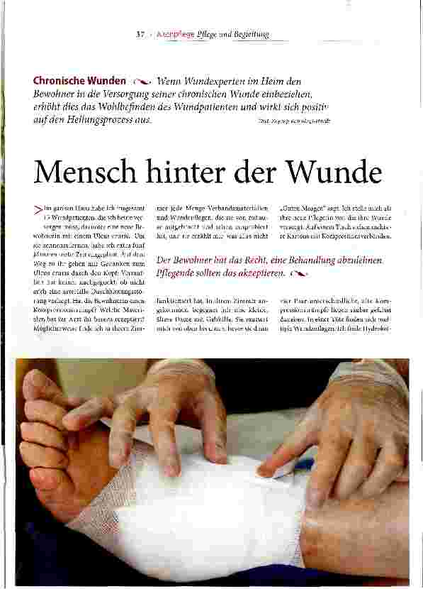Vorschauseite 1: Mensch hinter der Wunde
