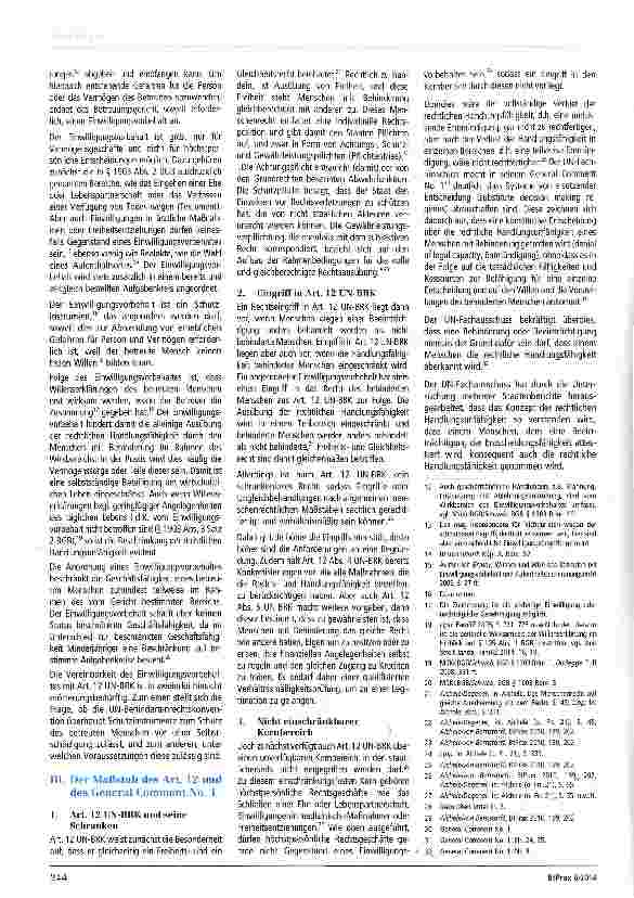 Vorschauseite 2: Einwilligungsvorbehalt und Art. 12 der UN-BRK Anforderungen an einen Eingriff in das Recht auf gleiche Anerkennung vor dem Recht