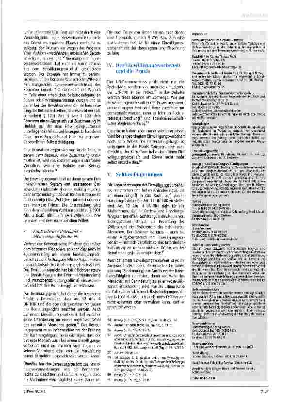 Vorschauseite 5: Einwilligungsvorbehalt und Art. 12 der UN-BRK Anforderungen an einen Eingriff in das Recht auf gleiche Anerkennung vor dem Recht