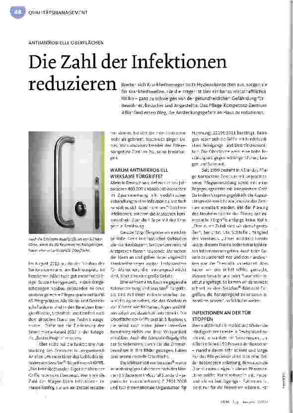 Vorschauseite 1: Die Zahl der Infektionen reduzieren