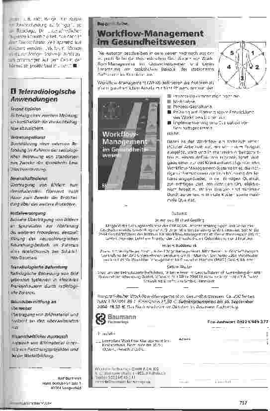 Vorschauseite 4: Telemedizin in Pommerschen DörfernTelemedizinisches Netzwerk amTumorzentrum Vorpommern: Hochwertige Diagnostik in dünn besiedelter Region