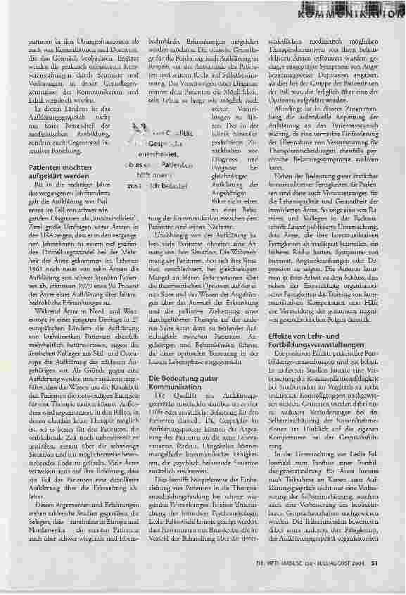 Vorschauseite 2: Schlechte Nachrichten übermittelnKommunikation zwischen Arzt und Patient