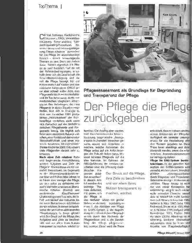 Vorschauseite 1: Der Pflege die Pflege zurückgeben