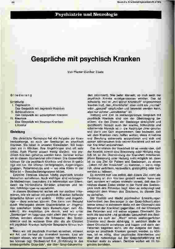 Vorschauseite 1: Gespräche mit psychisch Kranken