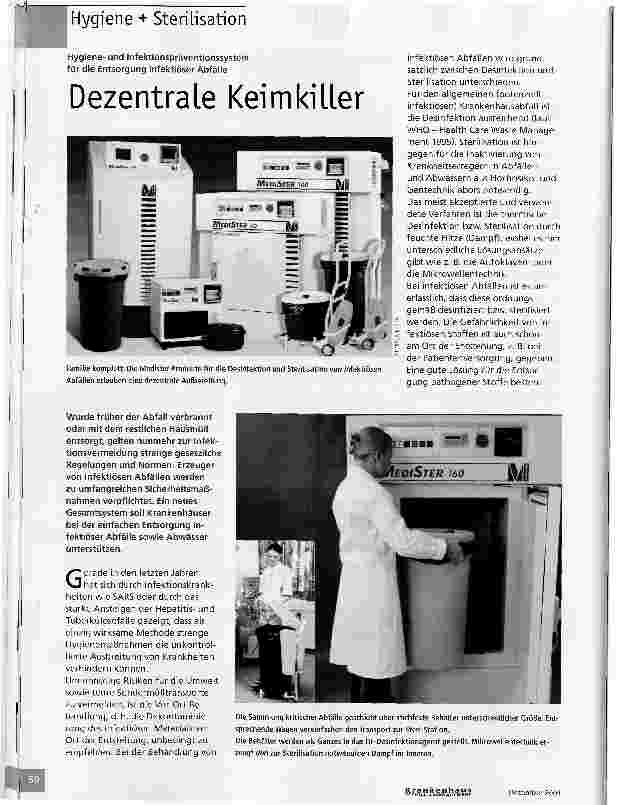 Vorschauseite 1: Dezentrale Keimkiller