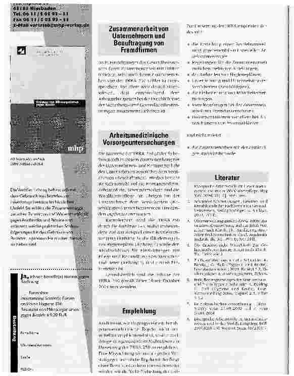 Vorschauseite 5: Biologische Arbeitsstoffe im Gesundheitswesen und in der Wohlfahrtspflege Arbeitsschutz in neuem Gewand