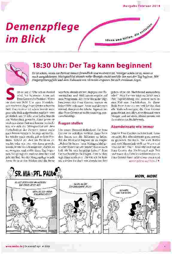 Vorschauseite 1: 18:30 Uhr: Der Tag kann beginnen!