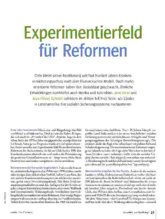 Vorschauseite 2: Experimentierfeld für Reformen