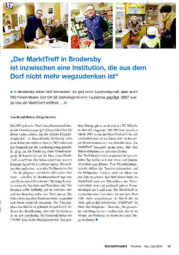 Vorschauseite 1: „Der MarktTreff in Brodersby ist inzwischen eine Institution, die aus dem Dorf nicht mehr wegzudenken ist