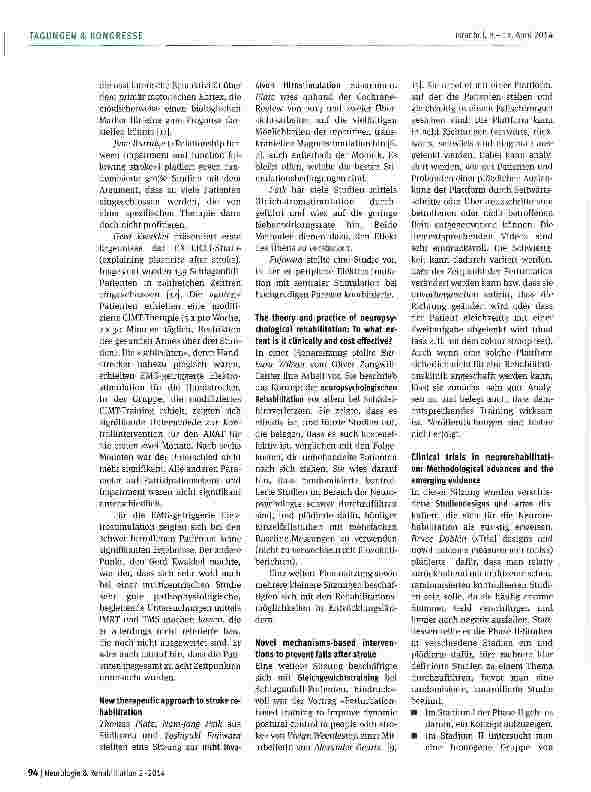 Vorschauseite 2: WCNR 2014 8th World Congress for Neurorehabilitation