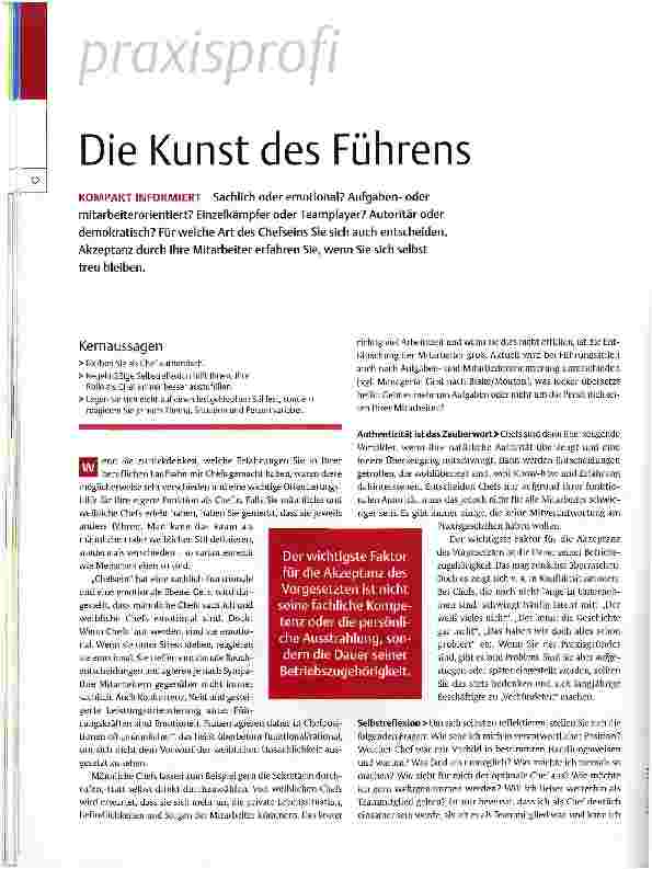 Vorschauseite 1: Die Kunst des Führens