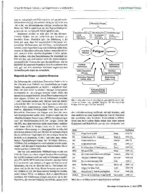 Vorschauseite 3: Fatigue bei Multipler Sklerose -wie diagnostizieren, wie behandeln?
