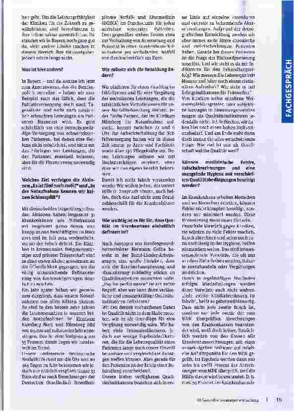 Vorschauseite 2: Qualität im Krankenhaus