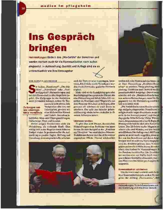 Vorschauseite 1: Ins Gespräch bringen