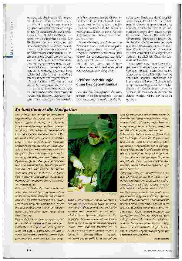 Vorschauseite 3: Gelenkersatz: Der Bedarf steigtComputernavigierte Chirurgie in der Forensikfalle