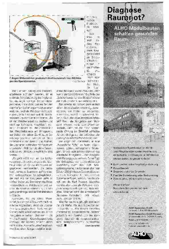 Vorschauseite 4: Gelenkersatz: Der Bedarf steigtComputernavigierte Chirurgie in der Forensikfalle