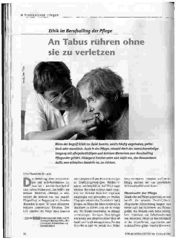 Vorschauseite 1: An Tabus rühren ohne sie zu verletzen