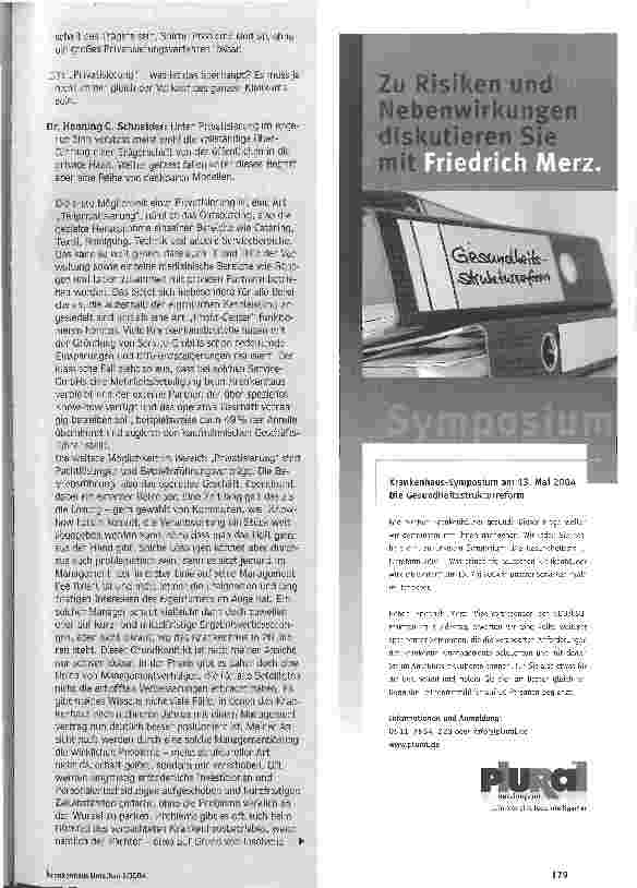 Vorschauseite 2: Fachgespräch: Die Braut hübsch machen Viele kommunale Klinikträger wollen ihre Krankenhäuser an den Mann bringen