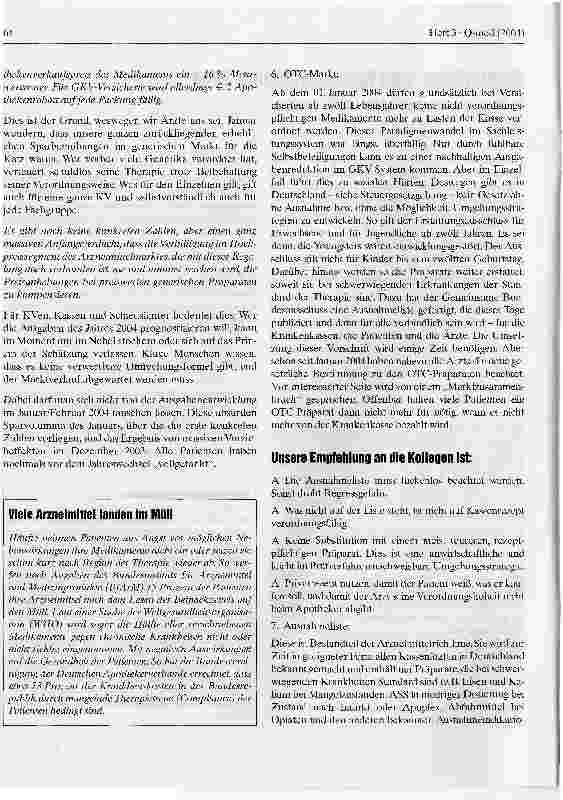 Vorschauseite 2: Richtgrößenund Budgetprobleme 2004