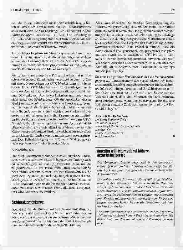 Vorschauseite 3: Richtgrößenund Budgetprobleme 2004