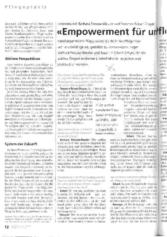 Vorschauseite 1: Empowerment für uns Pflegende