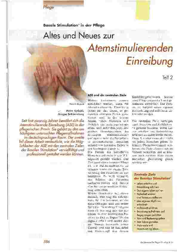 Vorschauseite 1: Altes und Neues zur Atemstimulierenden EinreibungTeil 2