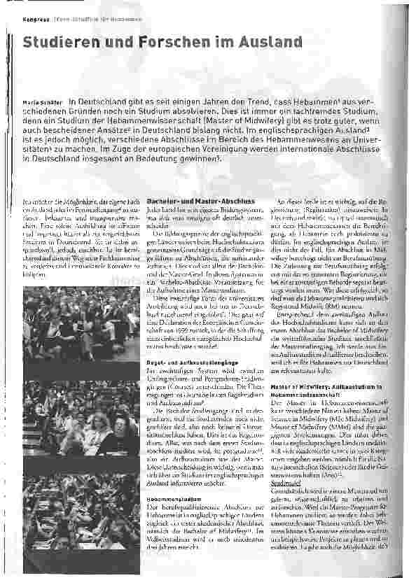 Vorschauseite 1: Studieren und Forschen im Ausland