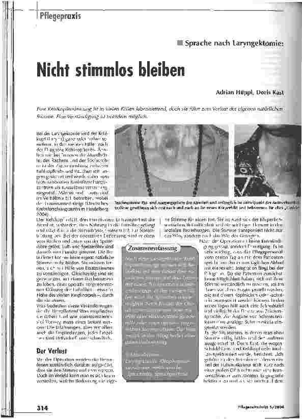 Vorschauseite 1: Nicht stimmlos bleiben