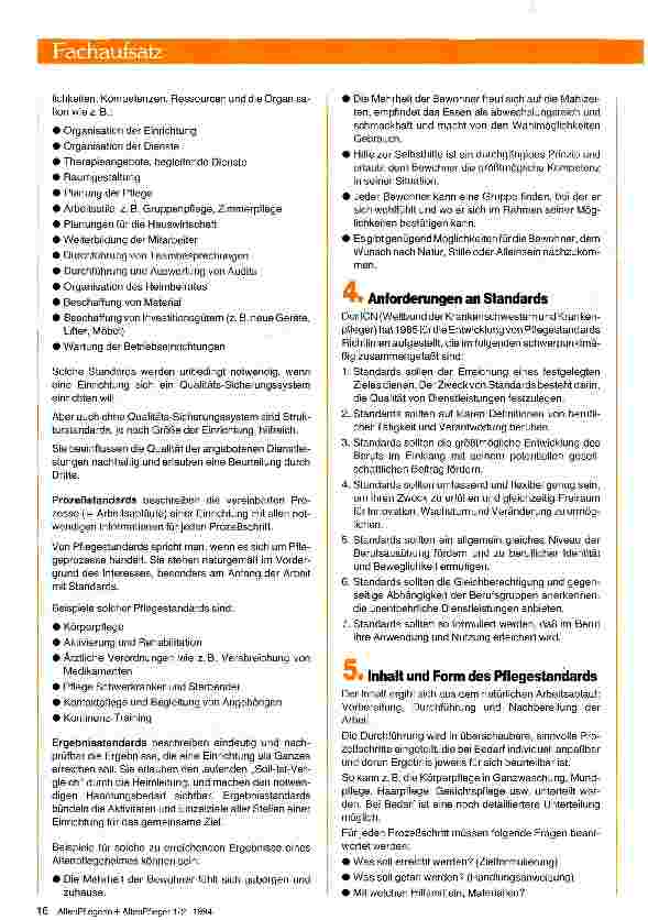 Vorschauseite 2: Pflegestandards