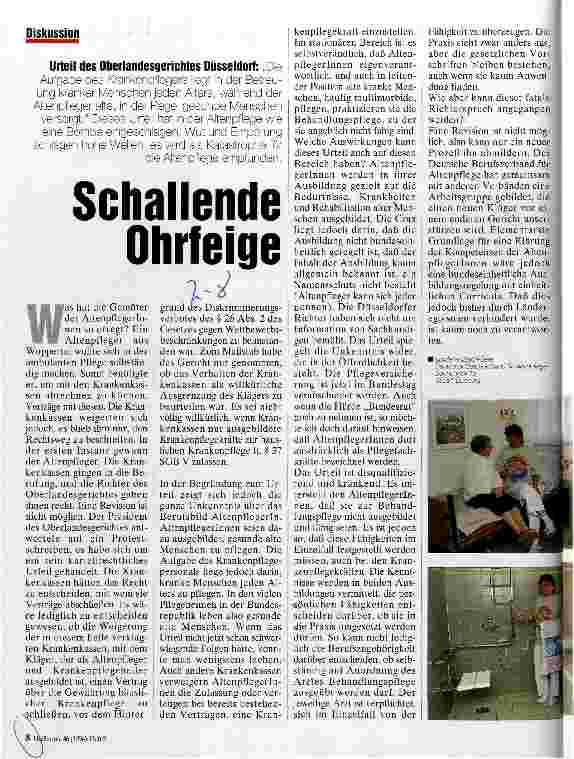 Vorschauseite 1: Schallende Ohrfeige Urteil des Oberlandesgerichts Düsseldorf