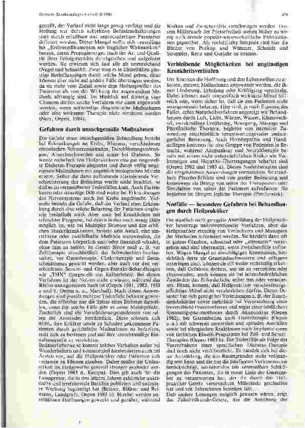 Vorschauseite 2: Zur Problematik der Zusammenarbeit zwischen Heilpraktiker und Gemeindekranken-schwesterApfleger