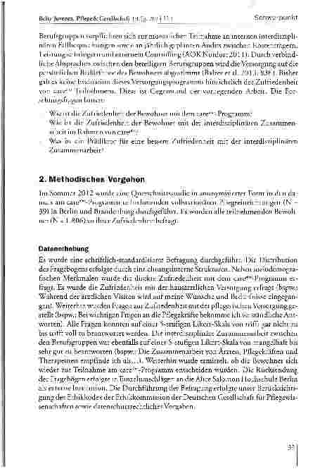 Vorschauseite 4: Interdisziplinäre Zusammenarbeit in vollstationären Pflegeeinrichtungen am Beispiel von careplus - eine Zufriedenheitsbefragung