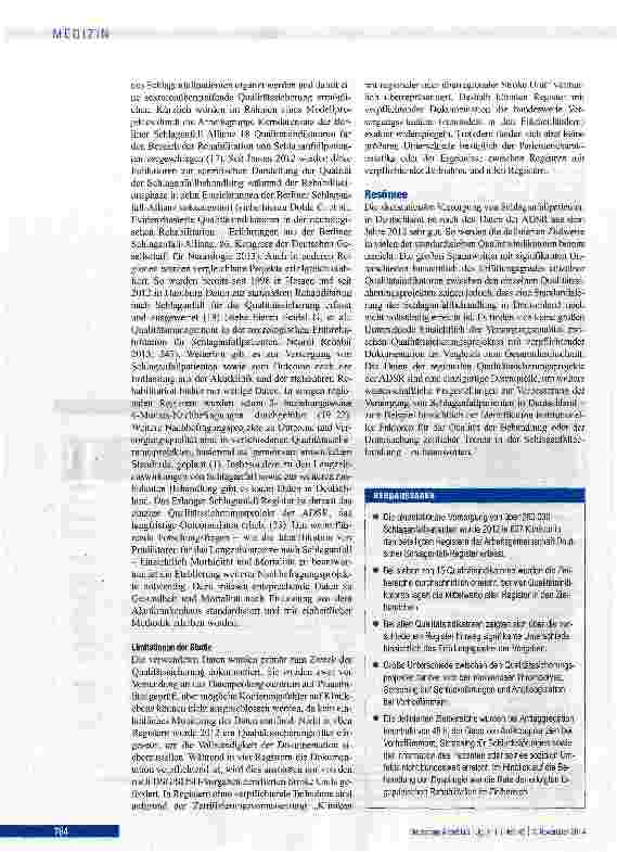Vorschauseite 6: Qualität der Behandlung des akuten Schlaganfalls