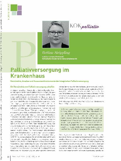 Vorschauseite 1: Palliativversorgung im Krankenhaus